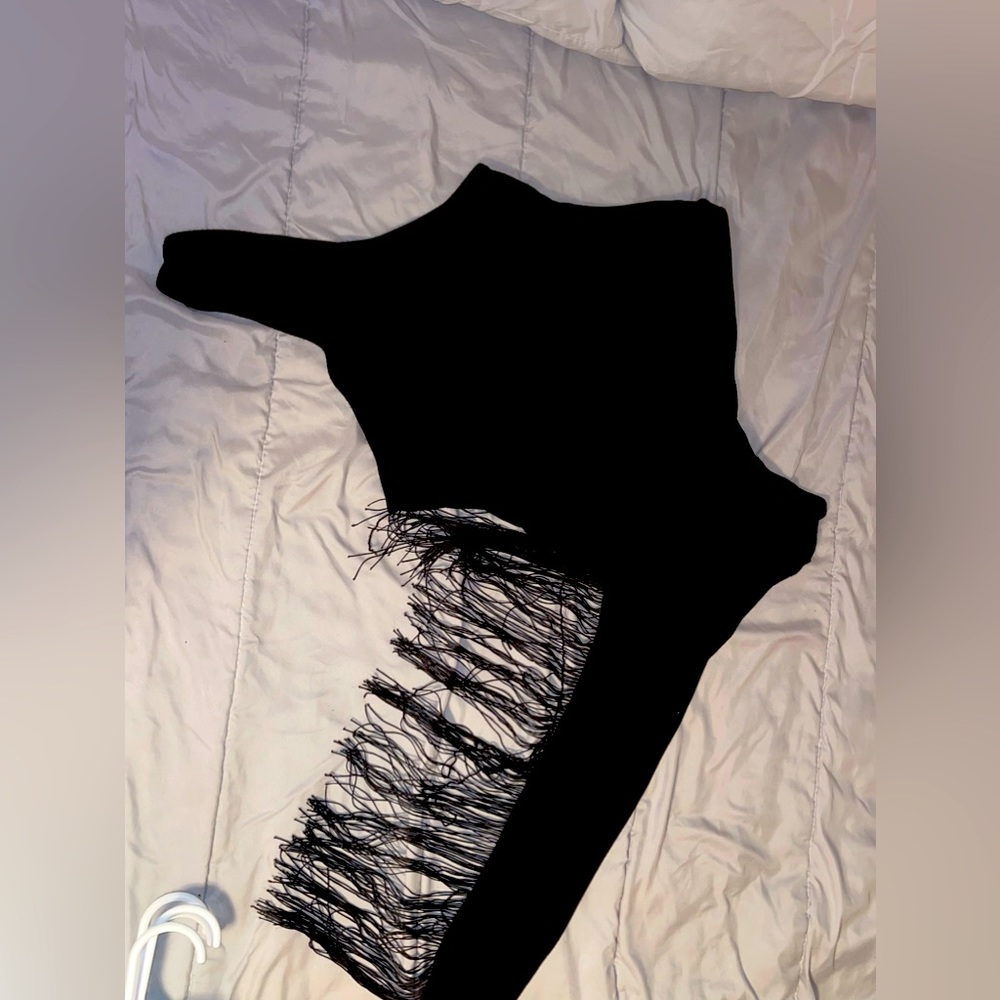 One Shoulder Fringe Bodysuit
